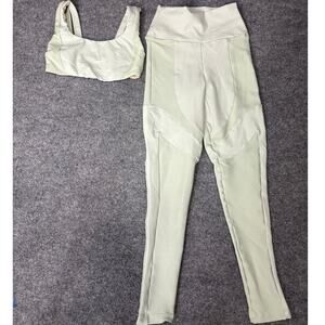 LIVE Activewear Mint Green Set Small Leggings & Sports Bra Compression Matching